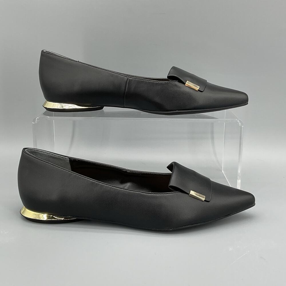 NEW Alfani Women’s Samantha Pointed-Toe Flat Loafers Black Size 5.5M
